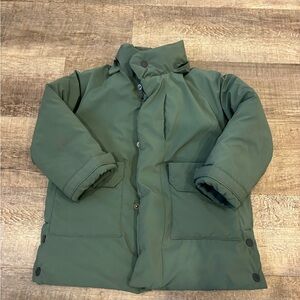 Green Zara Kids Puffer Jacket